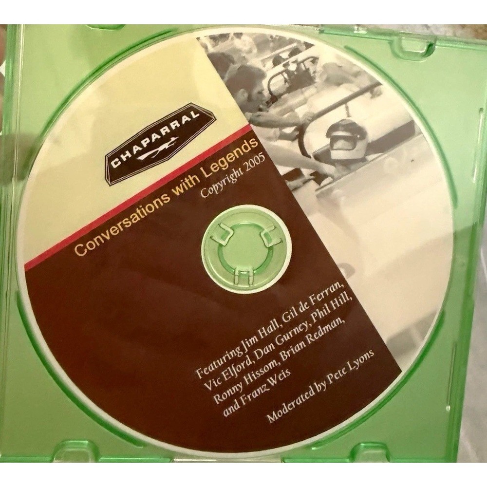Chaparral Conversations with Legends DVD Jim Hall Dan Gurney Phil Hill Redman